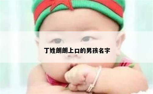 丁姓朗朗上口的男孩名字
