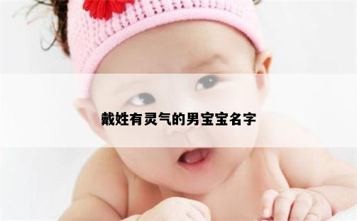 戴姓有灵气的男宝宝名字