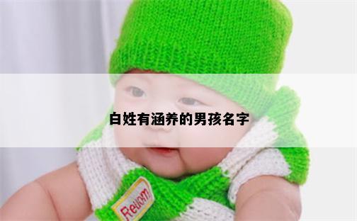 白姓有涵养的男孩名字