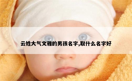 云姓大气文雅的男孩名字,取什么名字好