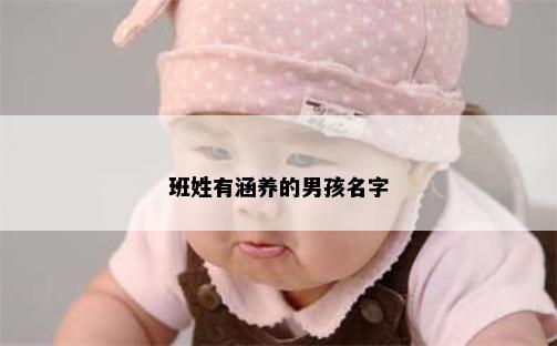 班姓有涵养的男孩名字