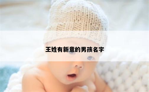 王姓有新意的男孩名字