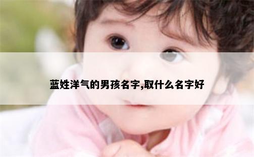 蓝姓洋气的男孩名字,取什么名字好