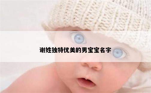 谢姓独特优美的男宝宝名字