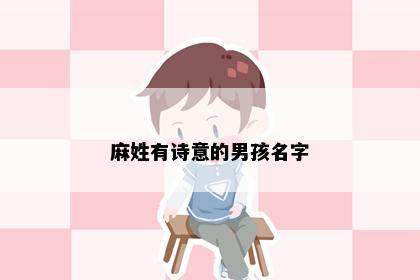 麻姓有诗意的男孩名字