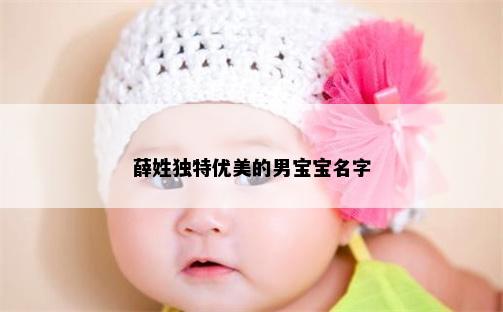 薛姓独特优美的男宝宝名字