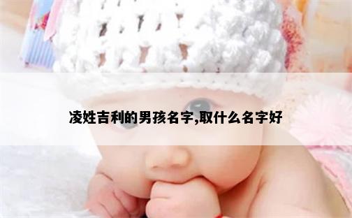 凌姓吉利的男孩名字,取什么名字好