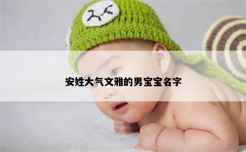 安姓大气文雅的男宝宝名字