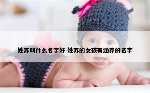 姓苏叫什么名字好 姓苏的女孩有涵养的名字