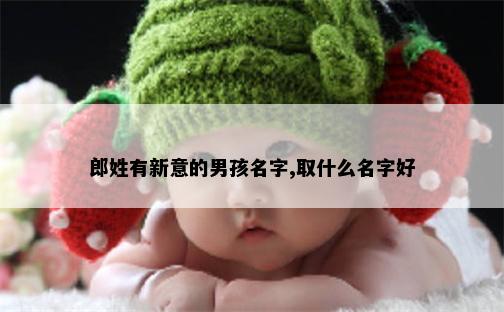 郎姓有新意的男孩名字,取什么名字好