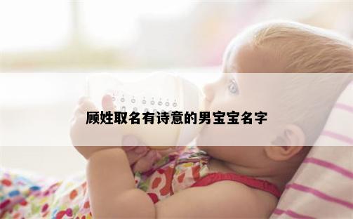 顾姓取名有诗意的男宝宝名字