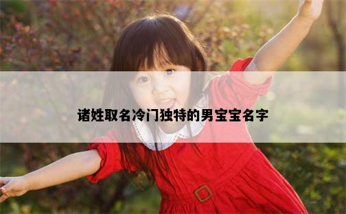 诸姓取名冷门独特的男宝宝名字