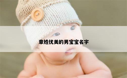 章姓优美的男宝宝名字