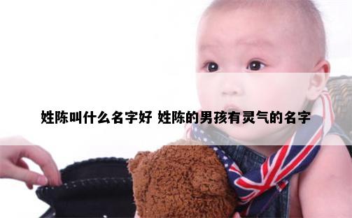 姓陈叫什么名字好 姓陈的男孩有灵气的名字