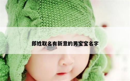 郎姓取名有新意的男宝宝名字