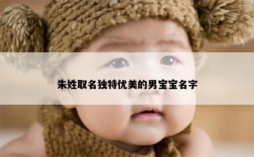 朱姓取名独特优美的男宝宝名字