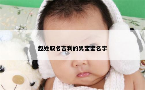 赵姓取名吉利的男宝宝名字
