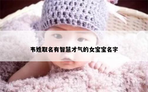韦姓取名有智慧才气的女宝宝名字