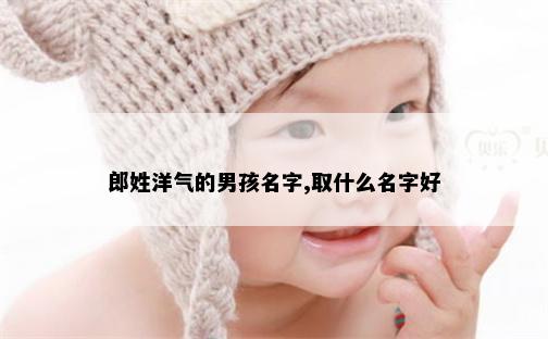 郎姓洋气的男孩名字,取什么名字好