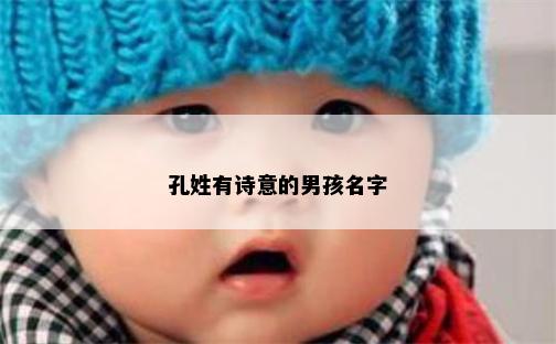 孔姓有诗意的男孩名字