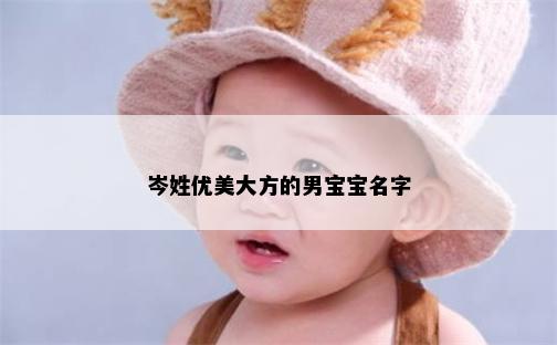 岑姓优美大方的男宝宝名字