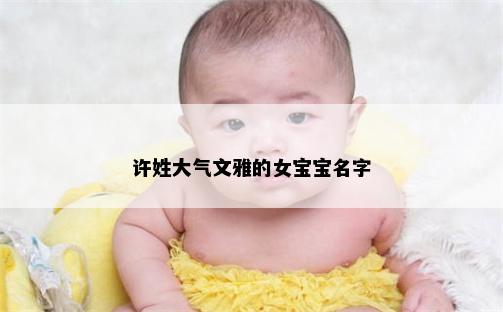 许姓大气文雅的女宝宝名字