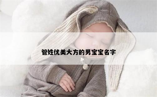 管姓优美大方的男宝宝名字