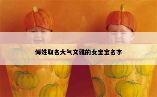 傅姓取名大气文雅的女宝宝名字