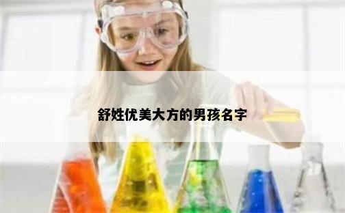 舒姓优美大方的男孩名字