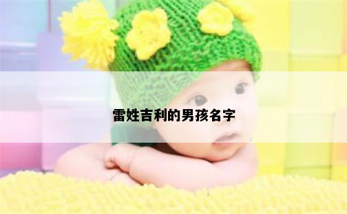 雷姓吉利的男孩名字