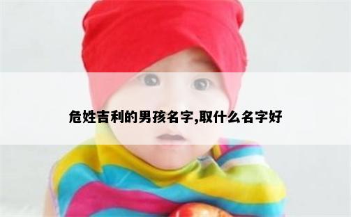 危姓吉利的男孩名字,取什么名字好