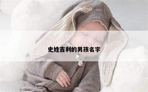 史姓吉利的男孩名字