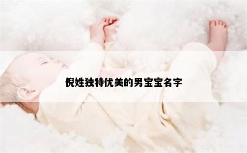 倪姓独特优美的男宝宝名字