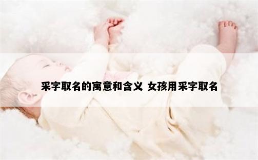 采字取名的寓意和含义 女孩用采字取名