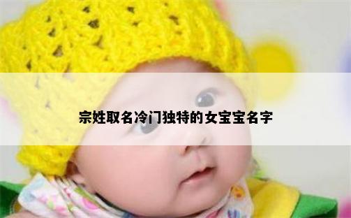 宗姓取名冷门独特的女宝宝名字