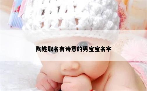 陶姓取名有诗意的男宝宝名字