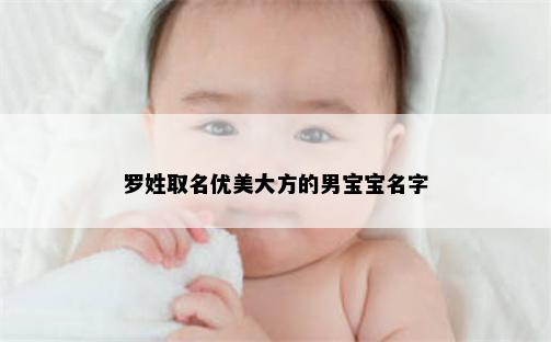 罗姓取名优美大方的男宝宝名字