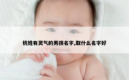杭姓有灵气的男孩名字,取什么名字好