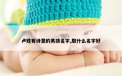 卢姓有诗意的男孩名字,取什么名字好