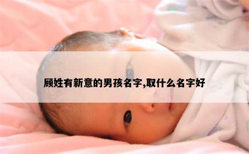 顾姓有新意的男孩名字,取什么名字好