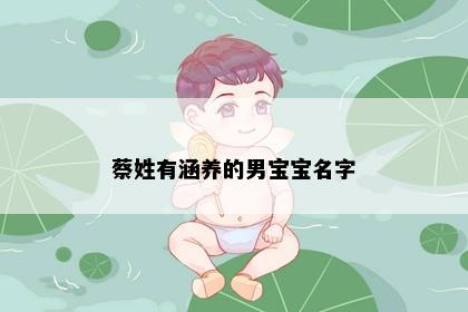 蔡姓有涵养的男宝宝名字