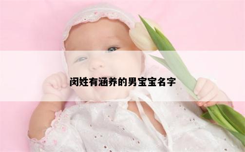 闵姓有涵养的男宝宝名字