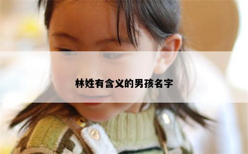 林姓有含义的男孩名字