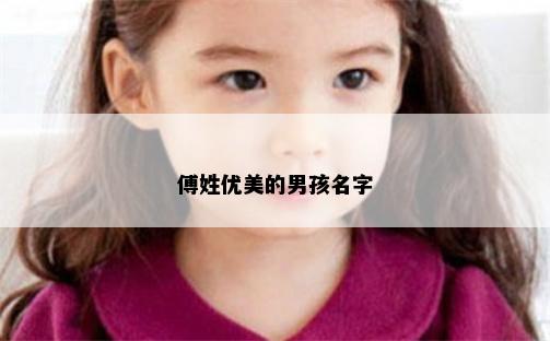 傅姓优美的男孩名字