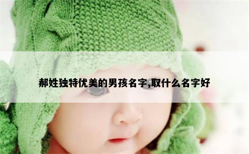 郝姓独特优美的男孩名字,取什么名字好