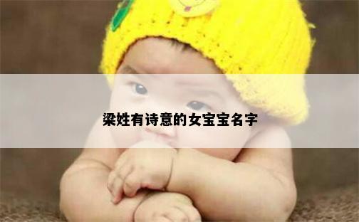 梁姓有诗意的女宝宝名字