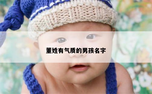 董姓有气质的男孩名字