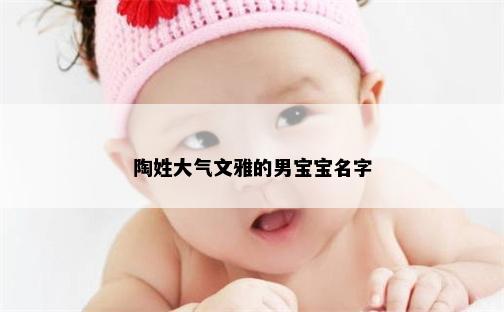 陶姓大气文雅的男宝宝名字
