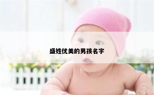 盛姓优美的男孩名字