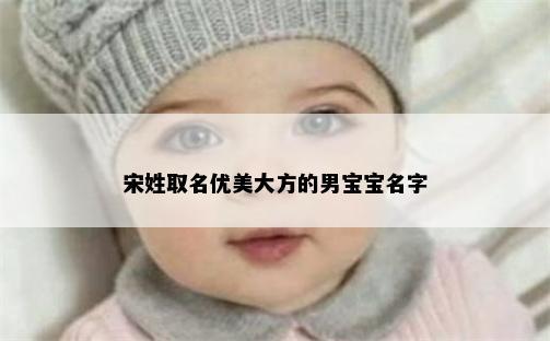 宋姓取名优美大方的男宝宝名字